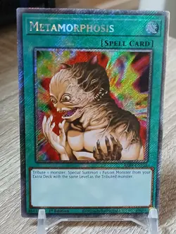 Yu-Gi-Oh! Metamorphosis Platinum Secret Rare Card RA04-EN123 1st ED NM ENG - Image 1