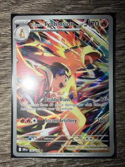 Pokemon TCG Destined Rivals Ethan's Typhlosion Illustration Rare Card 190/182 - Image 1