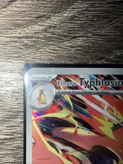 Pokemon TCG Destined Rivals Ethan's Typhlosion Illustration Rare Card 190/182 - Image 2