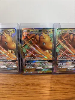 Pokemon TCG Dragonite GX Holo Ultra Rare Card Unified Minds 152/236 - Image 3
