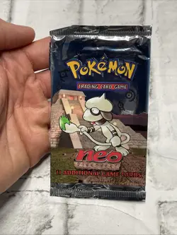 Rare Vintage Pokemon Card TCG Neo Discovery Booster Pack Open/EMPTY Smeargle Vtg - Image 1