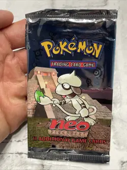 Rare Vintage Pokemon Card TCG Neo Discovery Booster Pack Open/EMPTY Smeargle Vtg - Image 2