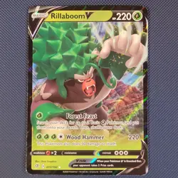 Rillaboom V 17/192 - Rebel Clash - Rare Holo V Pokemon Card - NM - Image 1