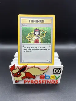 Pokemon TCG Erika 16/132 Gym Heroes Holo Rare Trainer Unlimited 2000 Card MP+ - Image 1