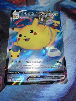 Pokemon TCG Flying Pikachu VMAX Holo Ultra Rare Card 007/025 Mint Condition - Image 1