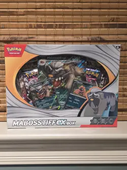 Pokemon TCG Mabosstiff EX Display Box W/ 4 Booster Packs New/Sealed - Image 1