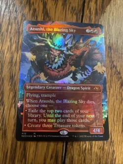 Atsushi, The Blazing Sky Kamigawa: Neon Dynasty Borderless Foil NM MTG - Image 1