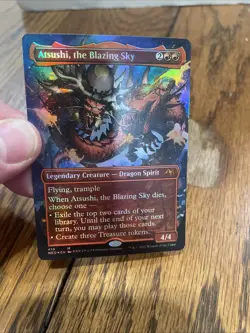 Atsushi, The Blazing Sky Kamigawa: Neon Dynasty Borderless Foil NM MTG - Image 3