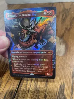 Atsushi, The Blazing Sky Kamigawa: Neon Dynasty Borderless Foil NM MTG - Image 4
