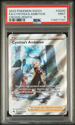 Pokemon TCG Cynthia’s Ambition Crown Zenith GG60/GG70 | PSA 9 - Image 1