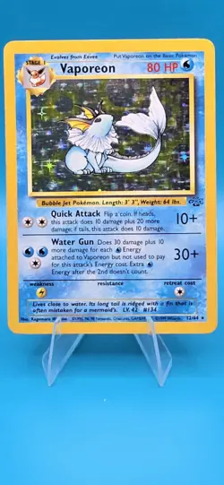 Vaporeon 12/64 Holo Rare Unlimited Jungle Pokemon ( B9) - Image 1