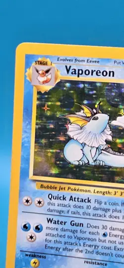 Vaporeon 12/64 Holo Rare Unlimited Jungle Pokemon ( B9) - Image 2
