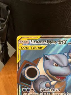 Pokemon TCG Blastoise & Piplup GX 214/236 Cosmic Eclipse 2019 Alt Art Tag Team - Image 2