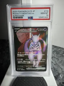 PSA 10 Team Rocket's Mewtwo ex SR 114/098 Glory of Team Rocket Pokemon Japanese - Image 1