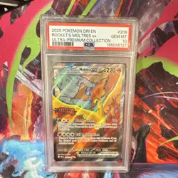 Pokemon Team Rocket's Moltres ex Destined Rivals Holo PSA 10 208/182 2025 - Image 1