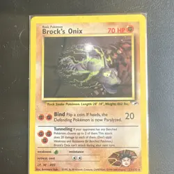 Pokemon TCG Brock's Onix Gym Heroes Common Regular 21/132 70 HP English Basic - Image 1