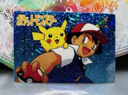 Pokemon Pocket Monsters Vending Prism Sticker #305 Ash & Pika - Image 1