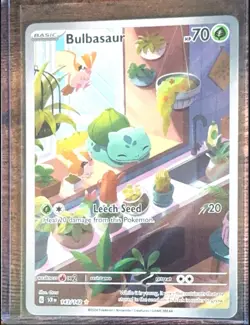 Pokemon Bulbasaur 143/142 Stellar Crown Illustration Rare Holo 70 HP - Image 1