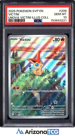 Pokemon 2025 Victini 208 Holo Promo Unova Victini Illus Coll GEM MINT PSA 10 - Image 1