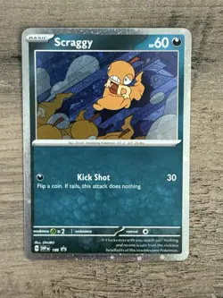 SWIRL Scraggy SVP 186 Pokemon TCG COSMOS HOLO Black Star Promo 2025 SV NM JTE 1 - Image 1