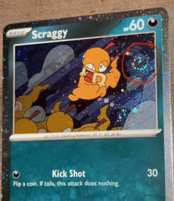 SWIRL Scraggy SVP 186 Pokemon TCG COSMOS HOLO Black Star Promo 2025 SV NM JTE 1 - Image 2