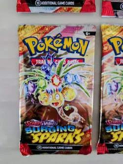 Pokemon Scarlet & Violet Surging Sparks Booster Pack X 4 Factory Sealed New - Image 3