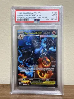 Pokemon TCG Mega Charizard X ex 125/094 Phantasmal Flames SIR Holo PSA 9 - Image 1