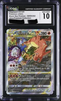 Charizard VSTAR SWSH262 FA UPC Black Star Promo Pokemon 2022 TCG CGC Gem Mint 10 - Image 1