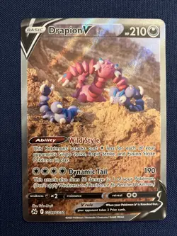 Pokemon TCG Drapion V Crown Zenith: Galarian Gallery GG49/GG70 Holo Ultra Rare - Image 1