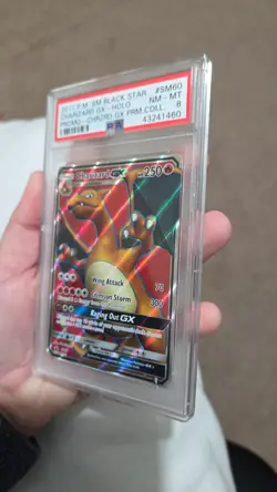2017 POKEMON SM BLACK STAR PROMO #SM60 FULL ART/CHARIZARD GX PSA 8 - Image 4