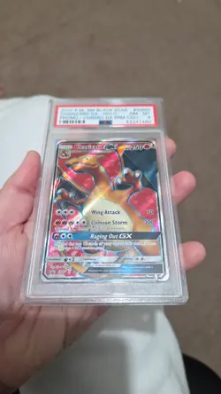 2017 POKEMON SM BLACK STAR PROMO #SM60 FULL ART/CHARIZARD GX PSA 8 - Image 5