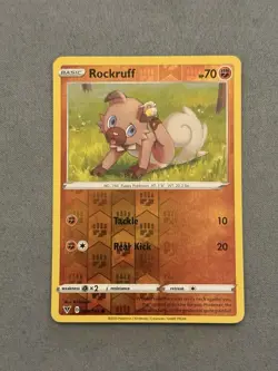 Pokemon TCG Rockruff 094/185 Vivid Voltage Reverse Holo NM/M - Image 1