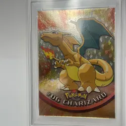 Topps Pokemon series 1 Charizard PSA 6 #6 silver foil embossed flames 3rd print - Image 2