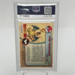 Topps Pokemon series 1 Charizard PSA 6 #6 silver foil embossed flames 3rd print - Image 3