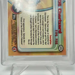 Topps Pokemon series 1 Charizard PSA 6 #6 silver foil embossed flames 3rd print - Image 4