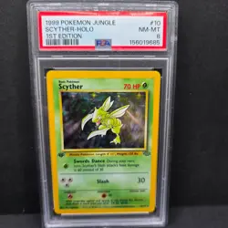 Pokemon Scyther 1st Edition Holo Jungle PSA 8 NM-MT 10/64 TCG - Image 1