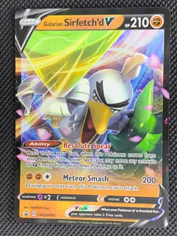 Galarian Sirfetch'd V SWSH043 Black Star Promo Holo Sword & Shield Pokemon - Image 1