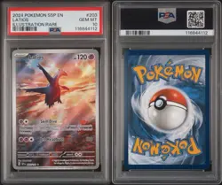2024 POKEMON SSP EN-SURGING SPARKS ILLUSTRATION RARE #203 LATIOS PSA 10 - Image 3