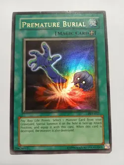 Yugioh Premature Burial Ultra Rare PSV-037 Played Magic Card - Image 1