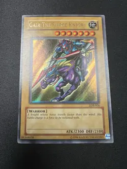 Yu-Gi-Oh! Gaia The Fierce Knight (LP) LOB-006 Original Print Unlimited - Image 1