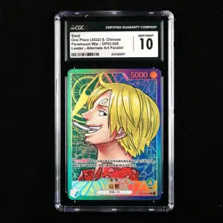 CGC 10 GEM MINT 2022 One Piece CHN Sanji OP02-026 L (Alt Art) - Image 1