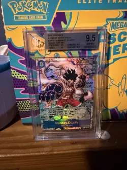 Monkey.D.Luffy OP11-118 Manga Alt Art - A Fist of Divine Speed One Piece BGS 9.5 - Image 1