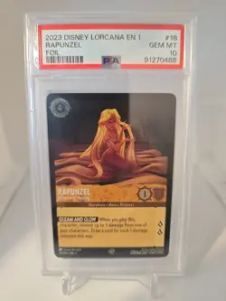Disney Lorcana Rapunzel Gifted with Healing, First Chapter Foil PSA 10 - Image 1