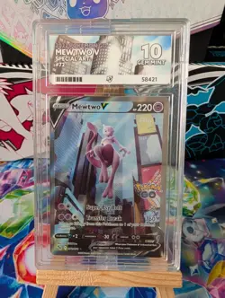 Pokemon TCG Mewtwo V Special Art Rare Pokemon Go 072/078 Ace Gem Mint 10 - Image 1