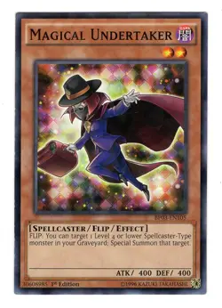 Yu-Gi-Oh Magical Undertaker BP03-EN105 1st Edition Shatterfoil Rare Card NM - Image 1