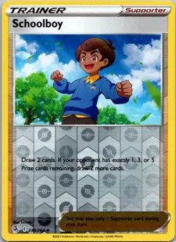 Pokemon TCG Schoolboy SWSH Fusion Strike 238/264 Reverse Holo Uncommon Card NM - Image 1