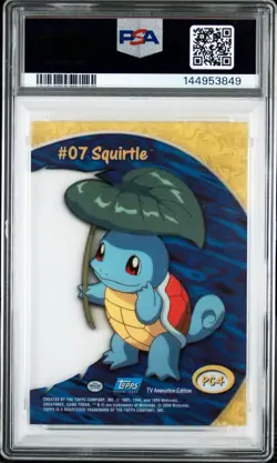 2000 Topps Pokemon TV Animation Clear Cards Squirtle #PC4 PSA 9 MINT - Image 2