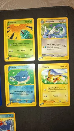 Lotto 9 Cards Pokemon Expedition Eng Squirtle Bulbasaur Pikachu Dragonair - Image 4