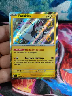 Pokemon Pachirisu TCG Card Paldean Fates Shiny Holo Secret Rare 138/091 - Image 1