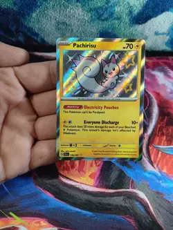 Pokemon Pachirisu TCG Card Paldean Fates Shiny Holo Secret Rare 138/091 - Image 2